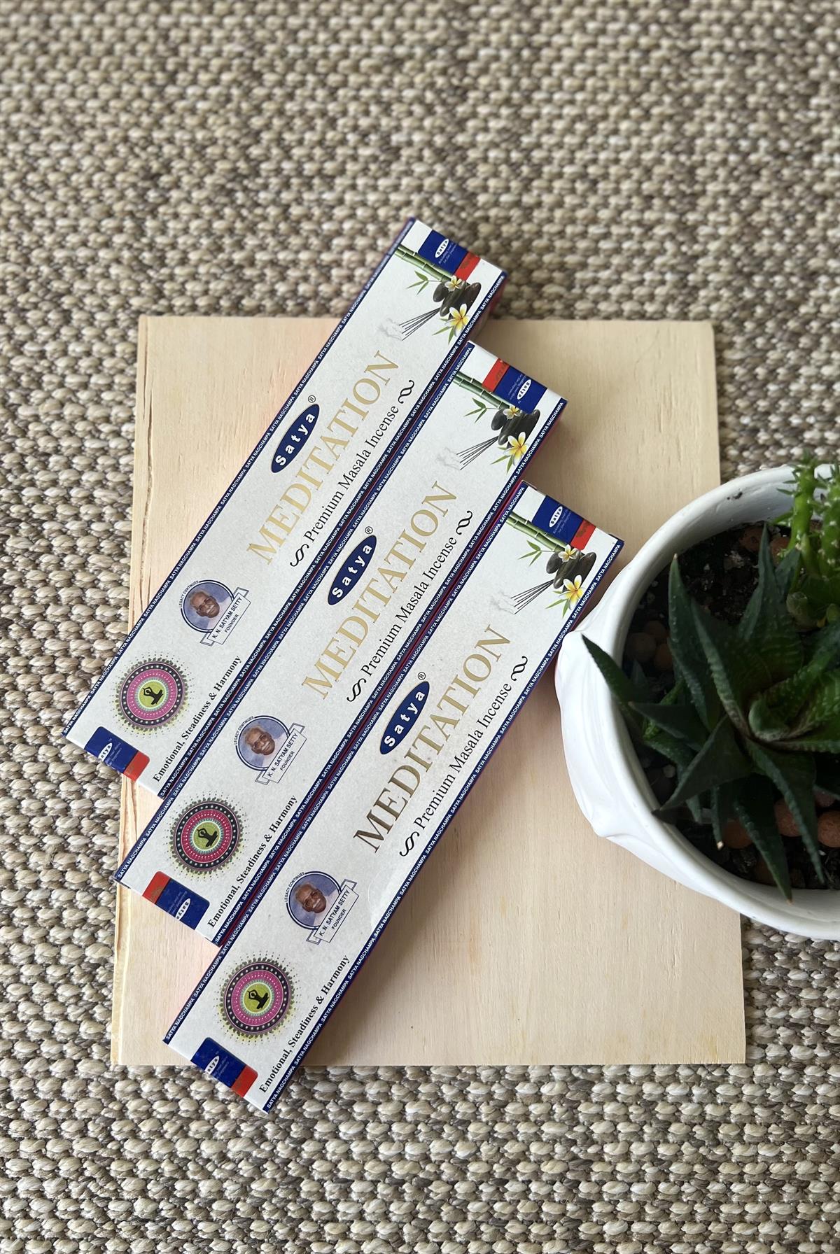 3 Adet Satya Meditasyon Tütsüsü - 3'lü Set Tütsü - Miamantra