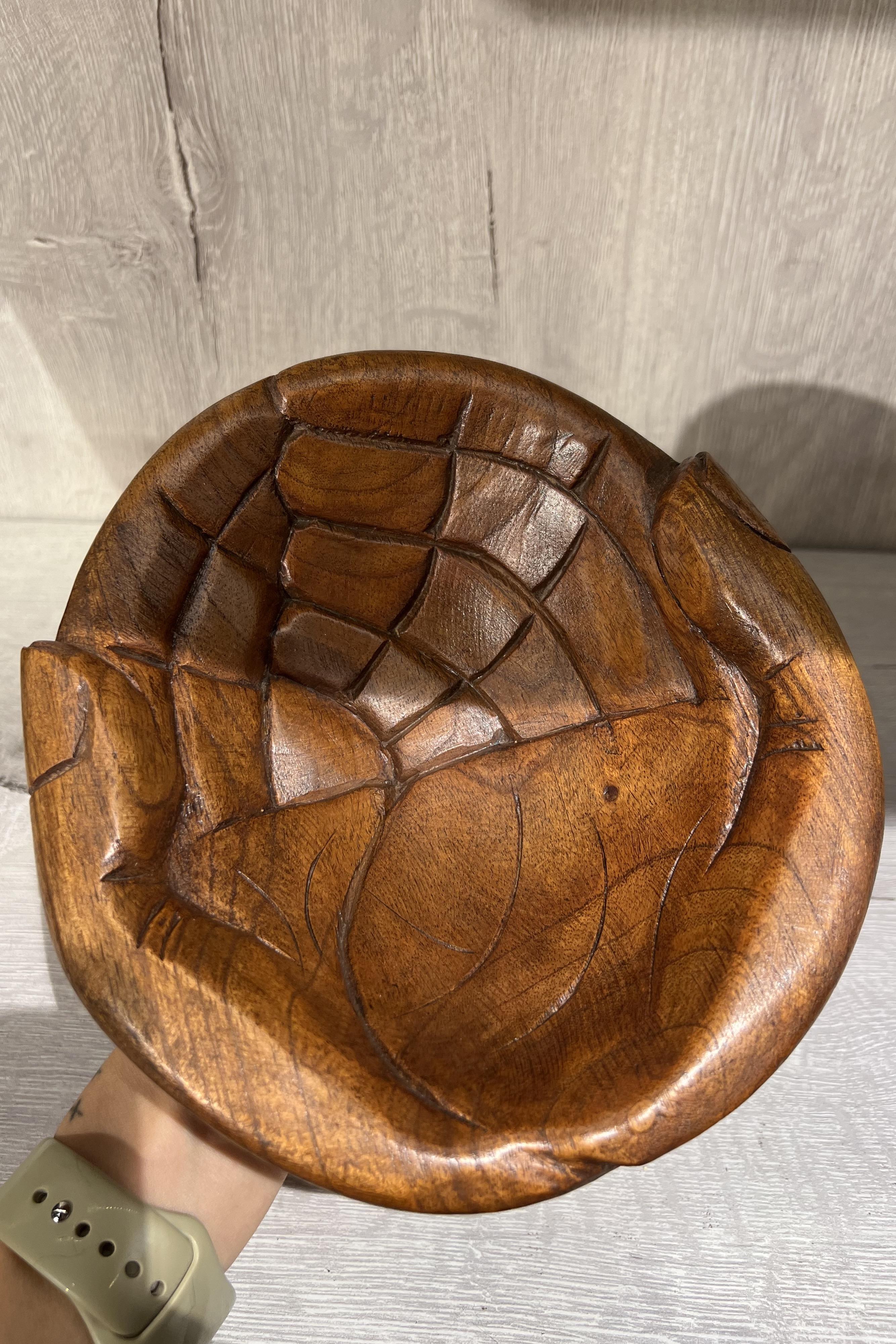 Ahşap El Şeklinde Yuvarlak Çerezlik /Sunumluk - 20 cm - Miamantra