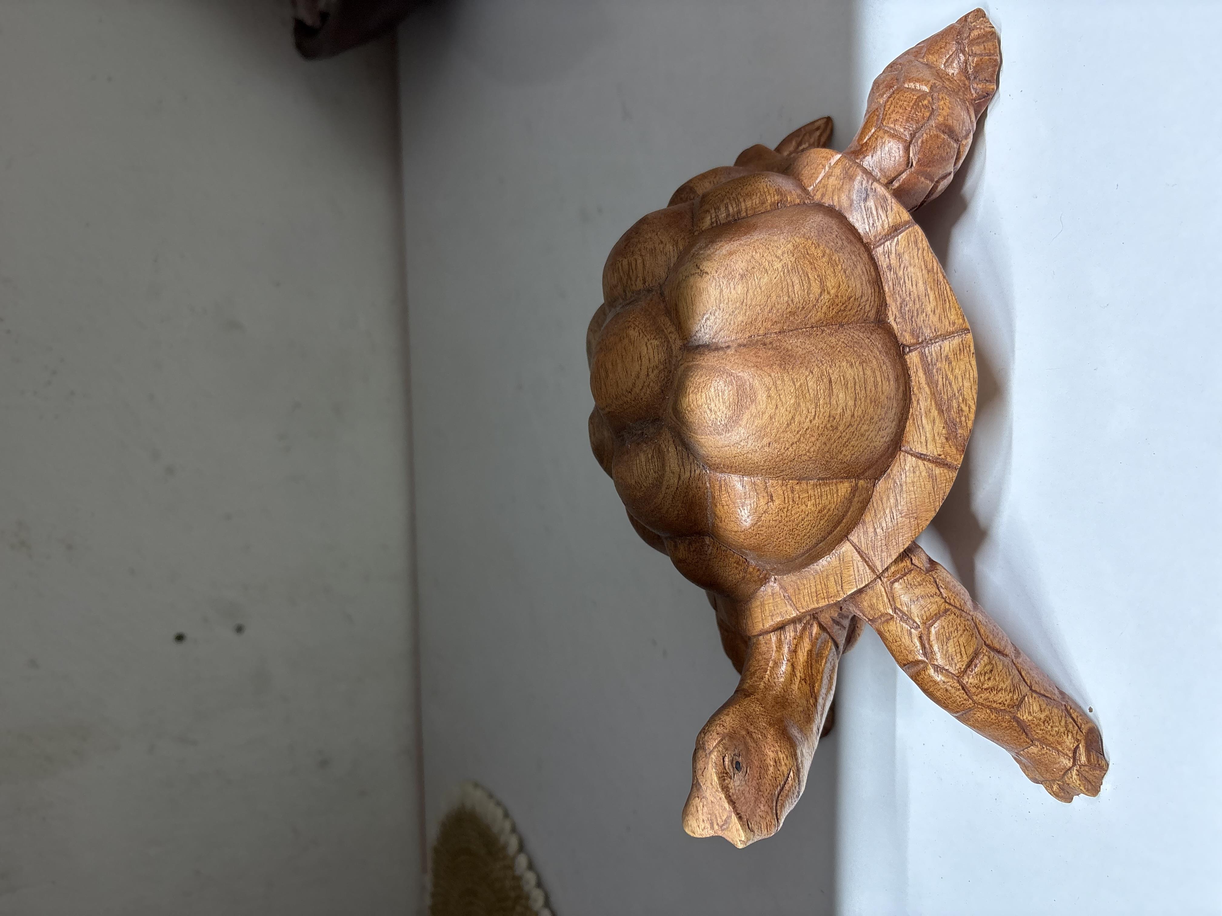 Ahşap Kaplumbağa Biblo 25 Cm - Miamantra