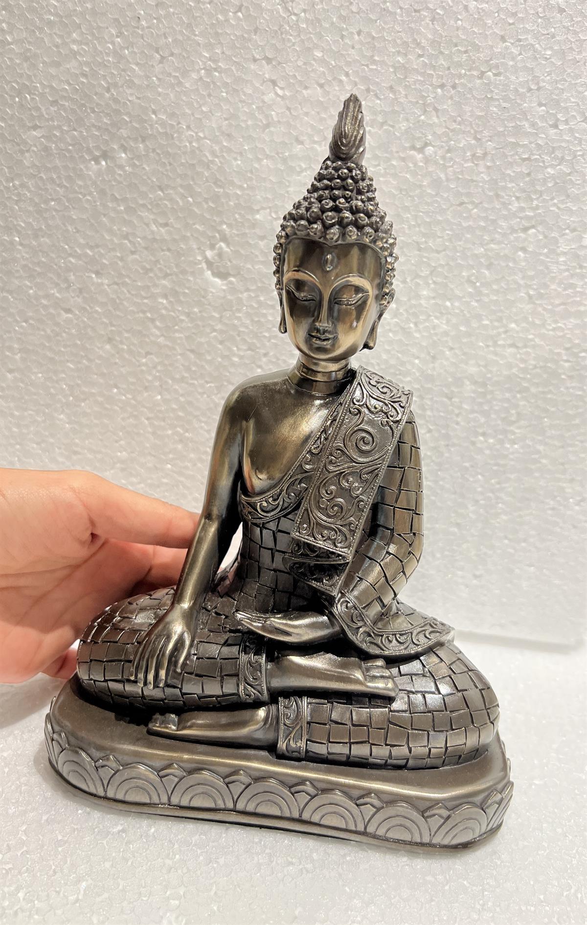 Bronz Rengi Buda Heykelciği (Büyük Boy 26 cm) - Miamantra