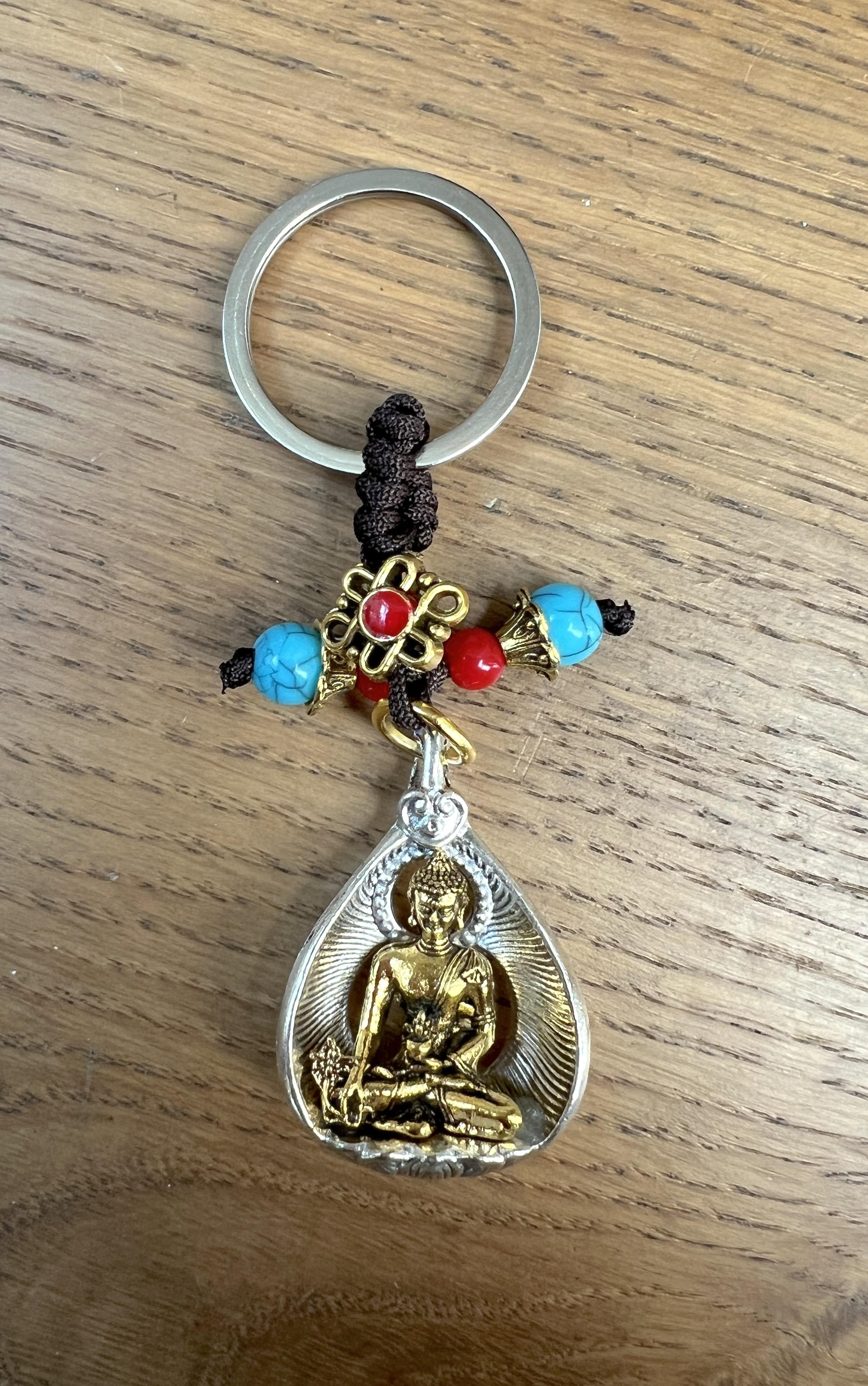 Feng Shui Buda Figürlü Metal Anahtarlık - Miamantra