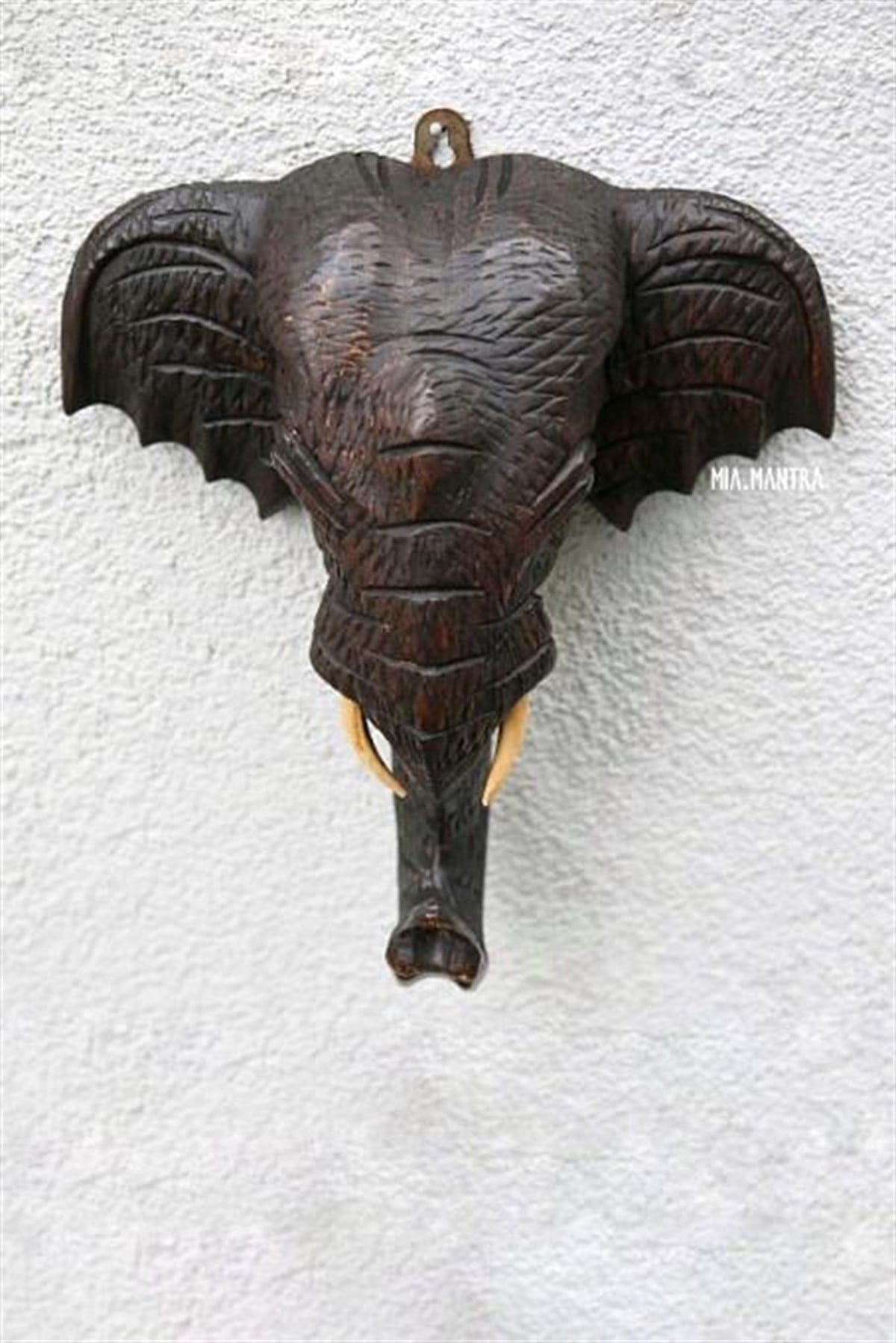 Fil Kafası Afrika Duvar Dekoru (Büyük Boy 45 cm) - Miamantra