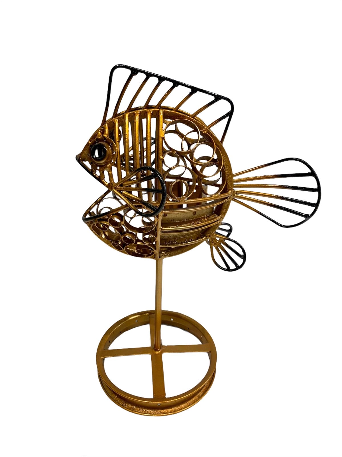Metal Gold Balık Masa Lambası (50 cm)