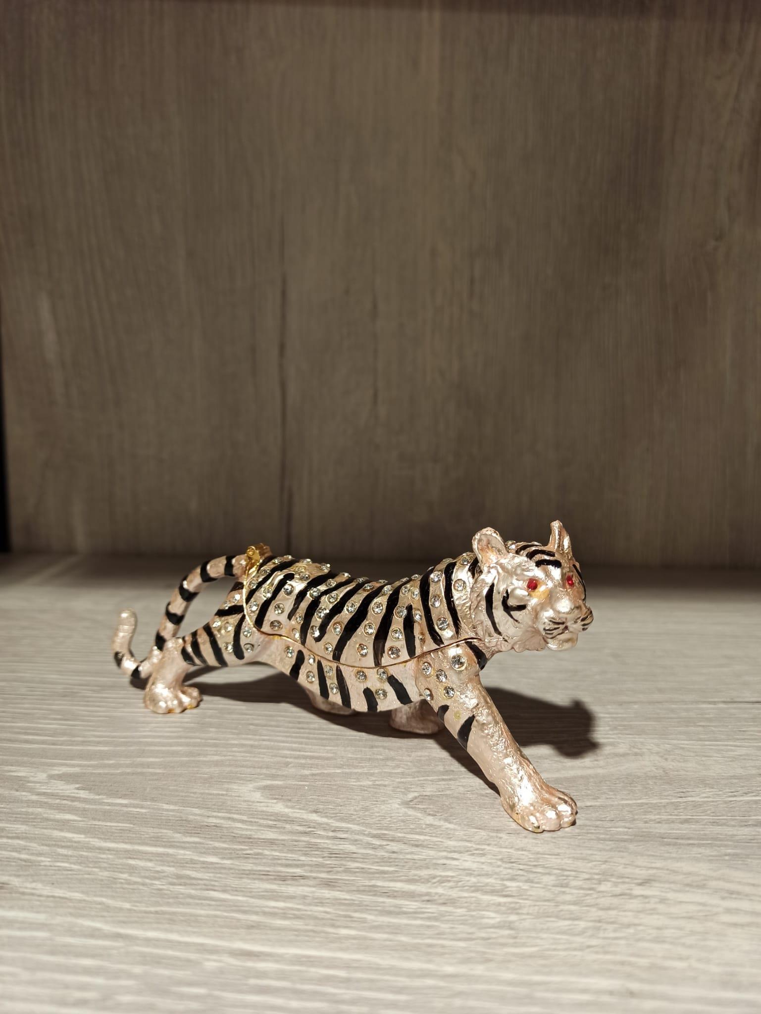 Swarovski Taşlı Kaplan Mücevherlik / Dekoratif Biblo - Miamantra