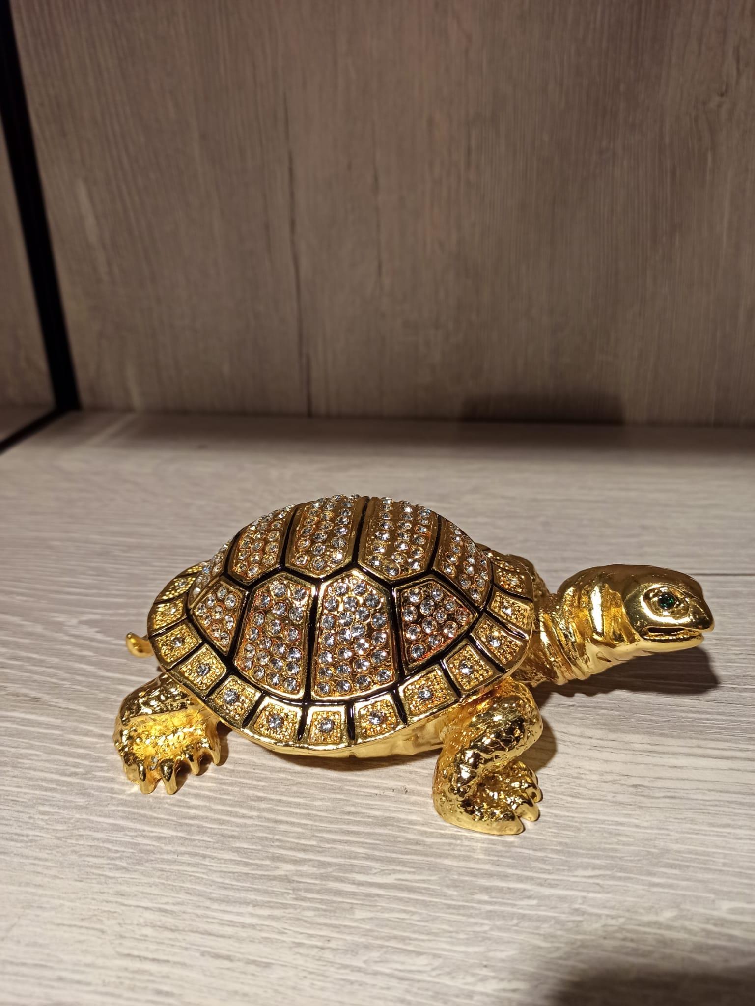Swarovski Taşlı Kaplumbağa Mücevherlik / Dekoratif Biblo - Miamantra