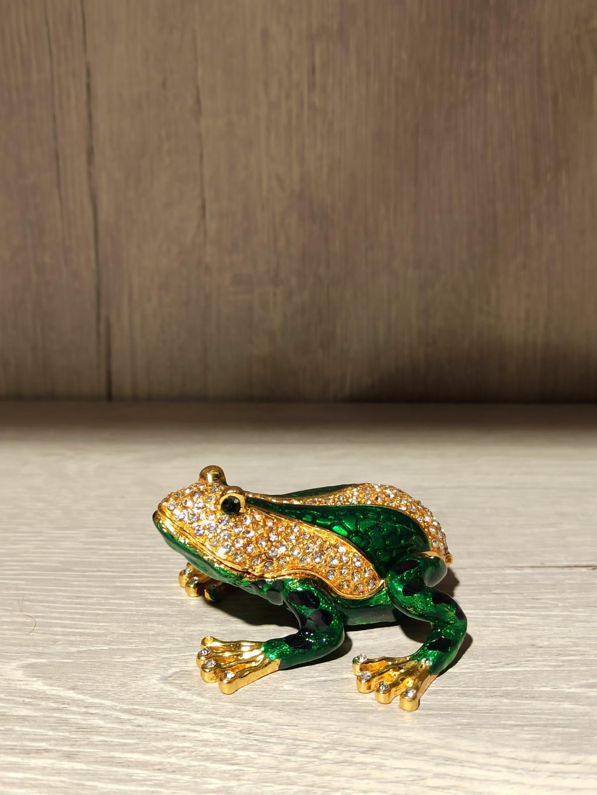 Swarovski Taşlı Kurbağa Mücevherlik / Dekoratif Biblo - Miamantra