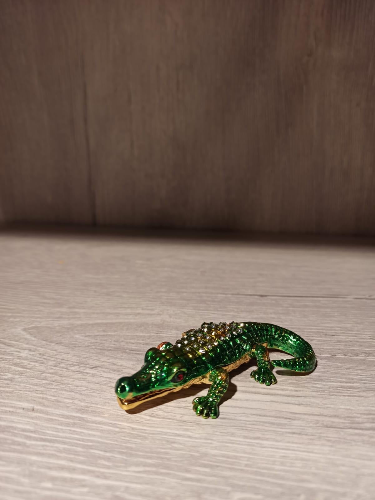 Swarovski Taşlı Timsah Mücevherlik / Dekoratif Biblo - Miamantra