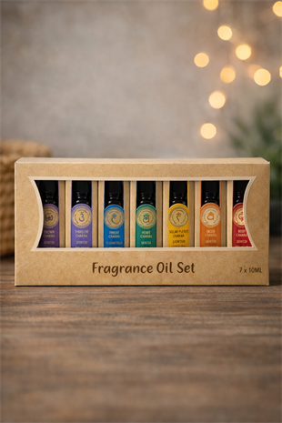 7 Çakraya Özel Aromatik Difüzör Ve Buhurdanlık Yağ Seti - Kutulu 7 Çakra Aromatik Oda Kokusu Yağ Seti (7 X 10 Ml) - Miamantra