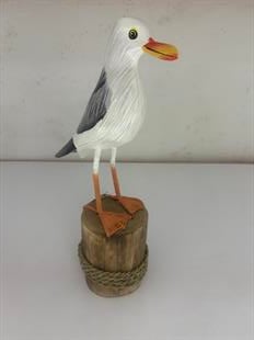 Ahşap Martı Biblo (15 cm) - Miamantra