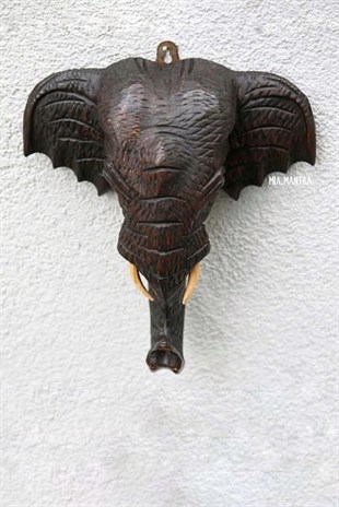 Fil Kafası Afrika Duvar Dekoru (Büyük Boy 45 cm) - Miamantra