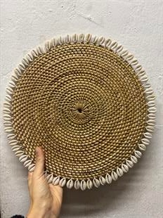 Hasır Servis Altı/ Yengeç Kabuğu Modeli Denizkabuklu Supla/Deniz Kabuklu Duvar Dekoru - Miamantra