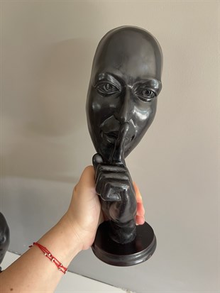 Reçine Maske Dekor - Sessizlik (28 cm) - Miamantra