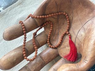 Rudraksha Mala Tesbih / Meditasyon Kolyesi (99'lu) Rudraksha Tohum Çekirdeği Kolyesi  - Miamantra