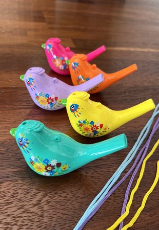 3 Adet Sulu Bülbül/Kanarya Kuş Sesi Çıkaran Sulu Düdük/3lü Set Kuş Düdüğü Eğitici Oyuncak