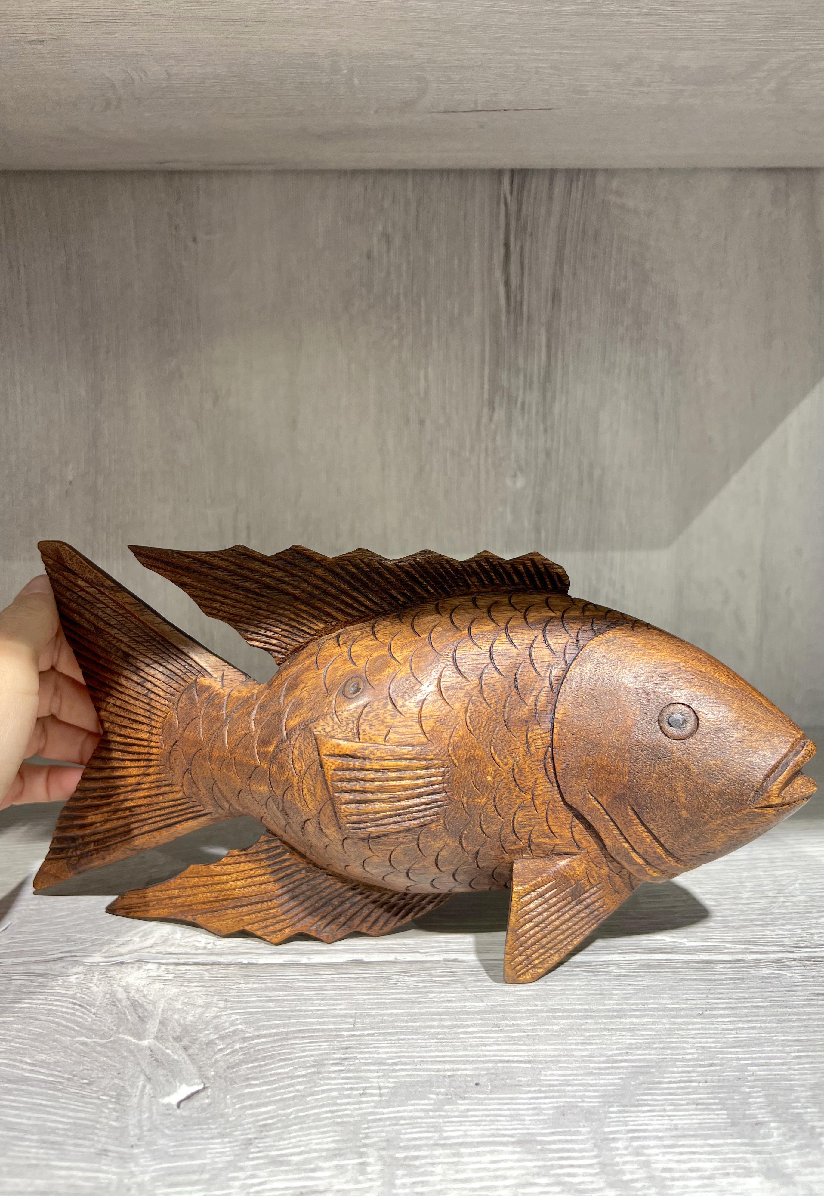 Ahşap Balık Biblo 25 Cm - Miamantra