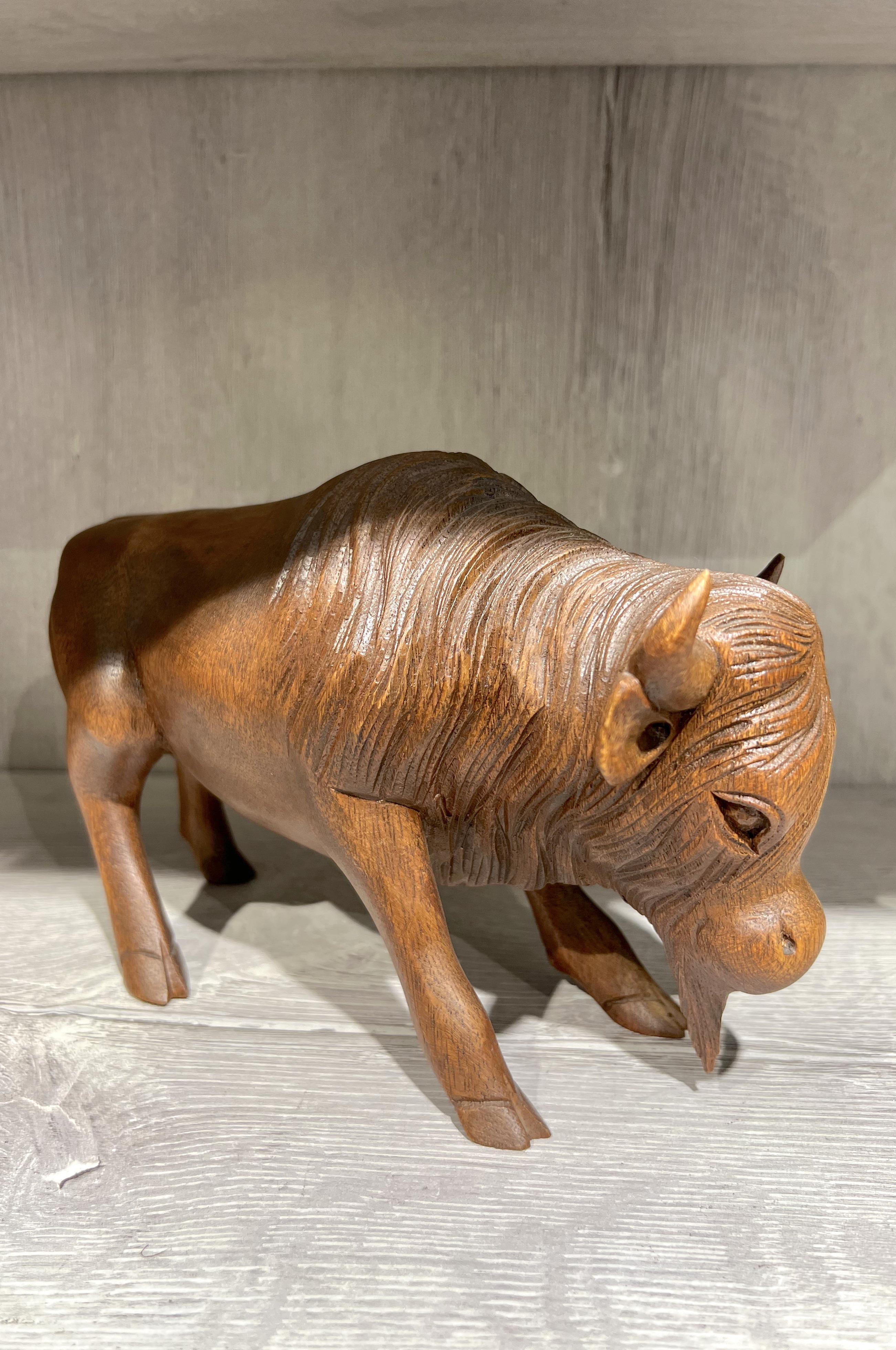 Ahşap Bizon Biblo 25 Cm - Miamantra