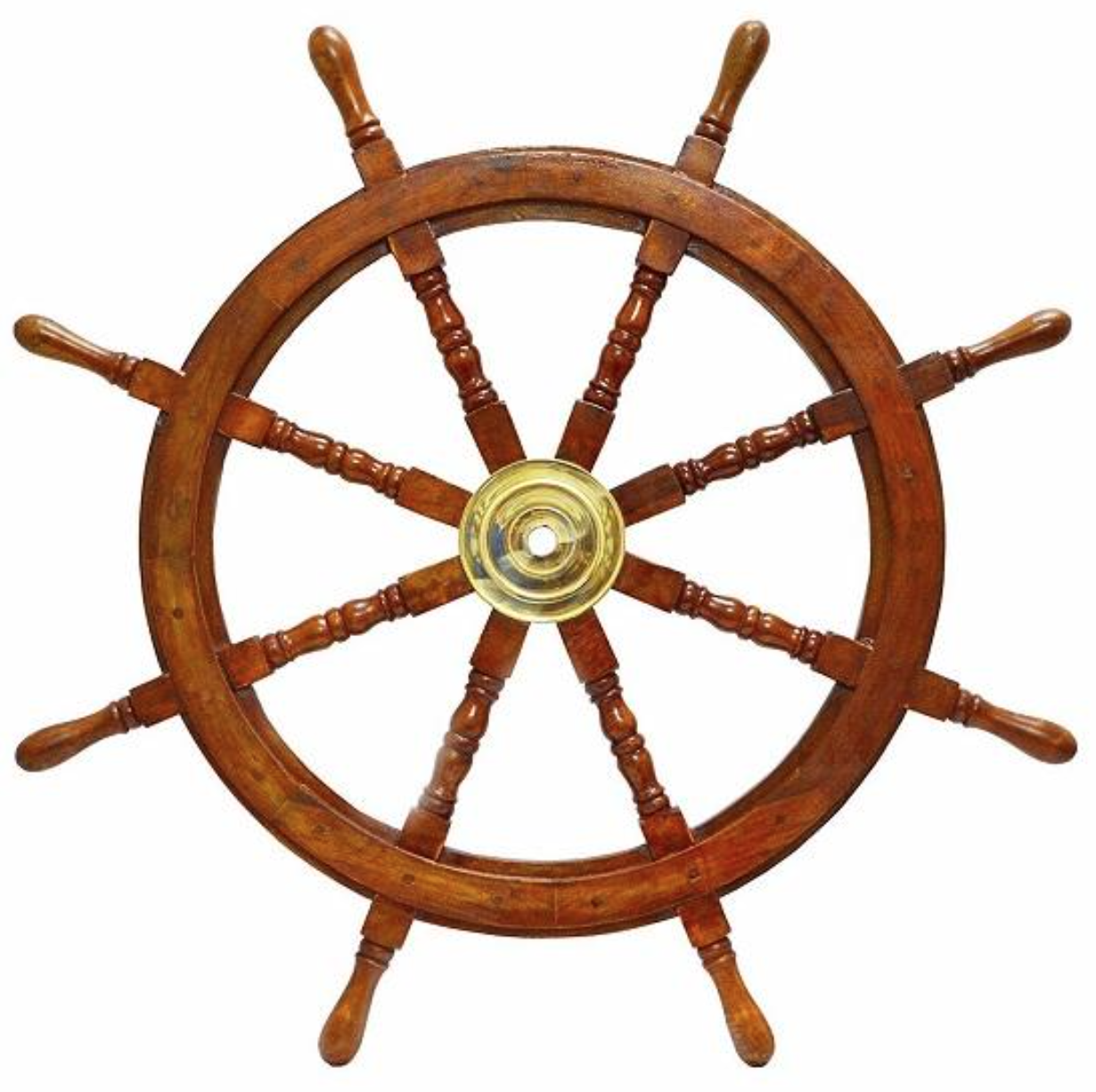 Ahşap Gemi Dümeni-60 Cm Çap - Miamantra