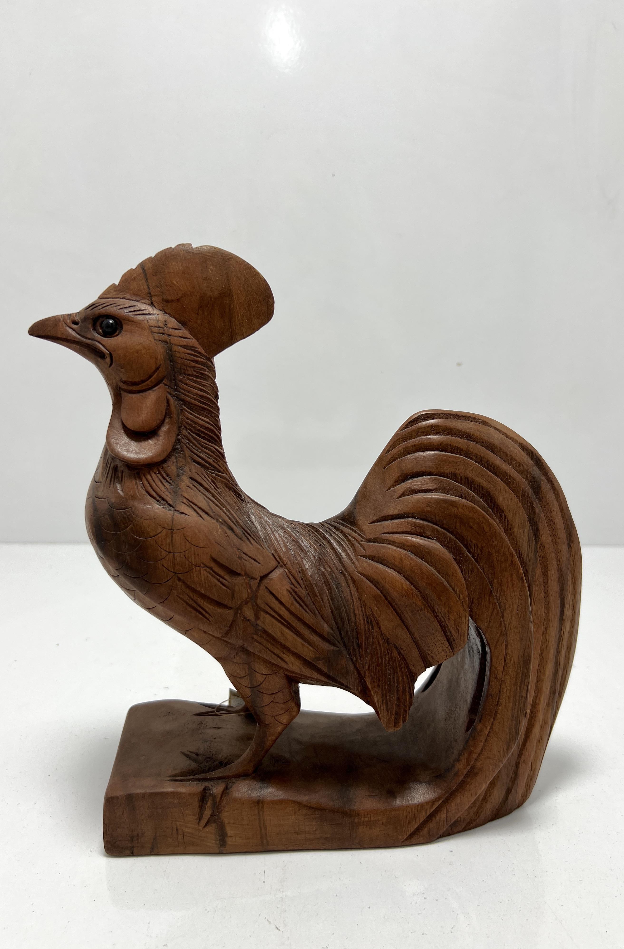 Ahşap Horoz Biblo 23 Cm - Miamantra