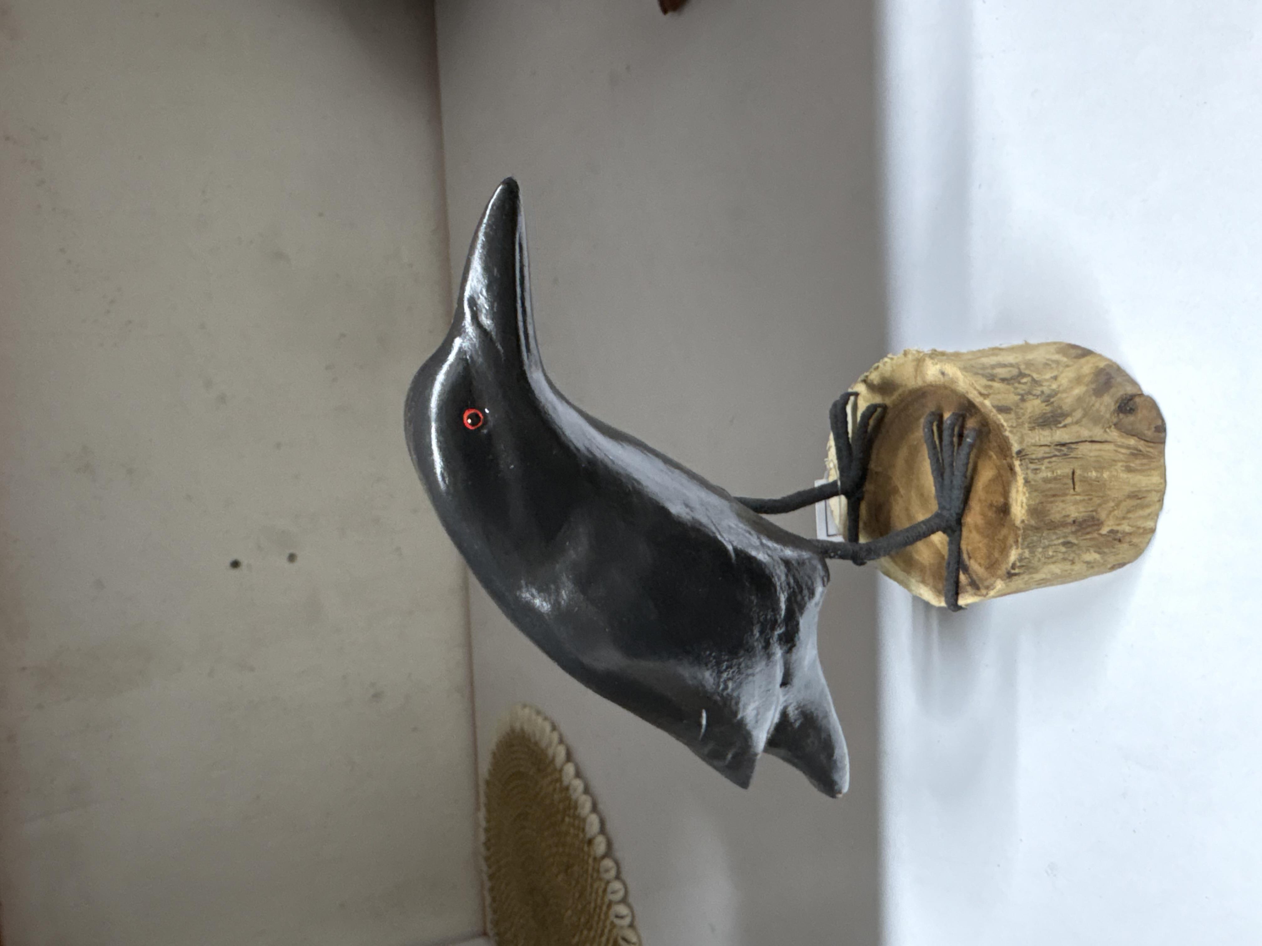 Ahşap Karga Biblo 20 Cm - Miamantra