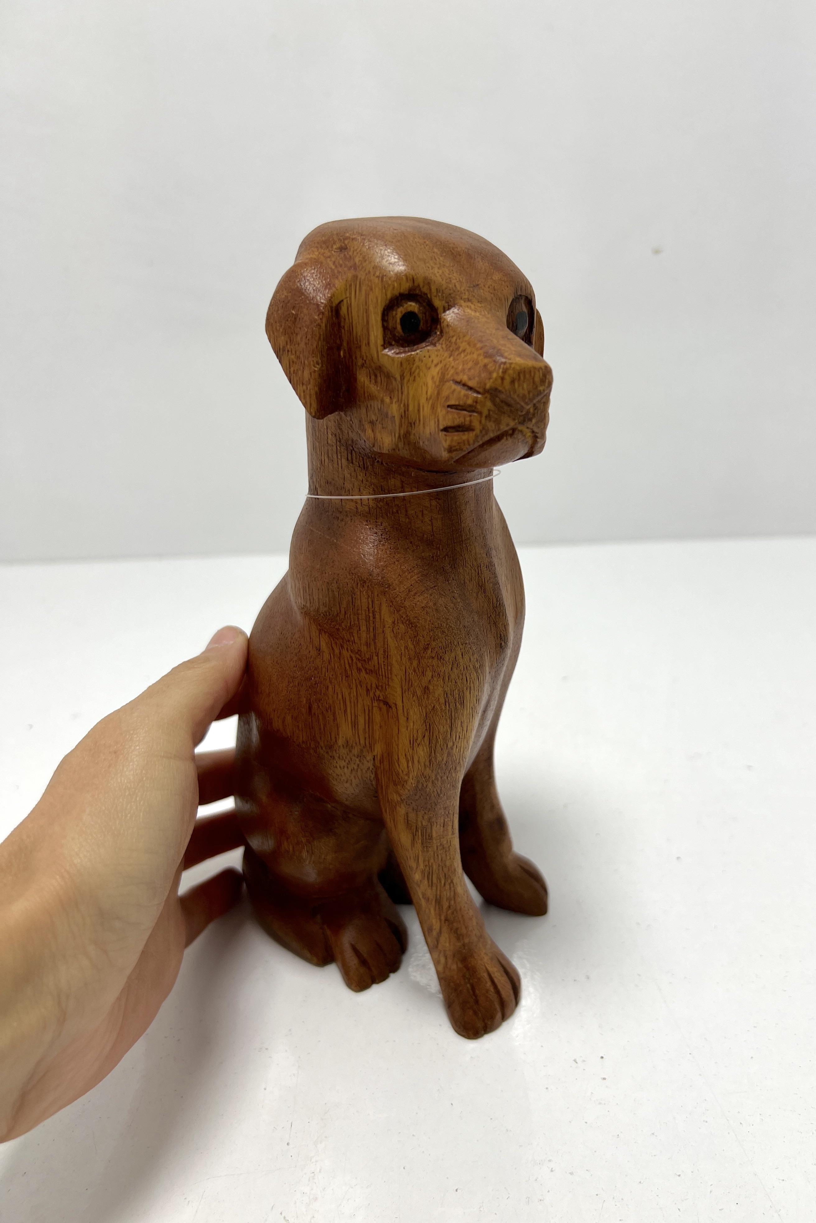 Ahşap Köpek Biblo 20 Cm - Miamantra