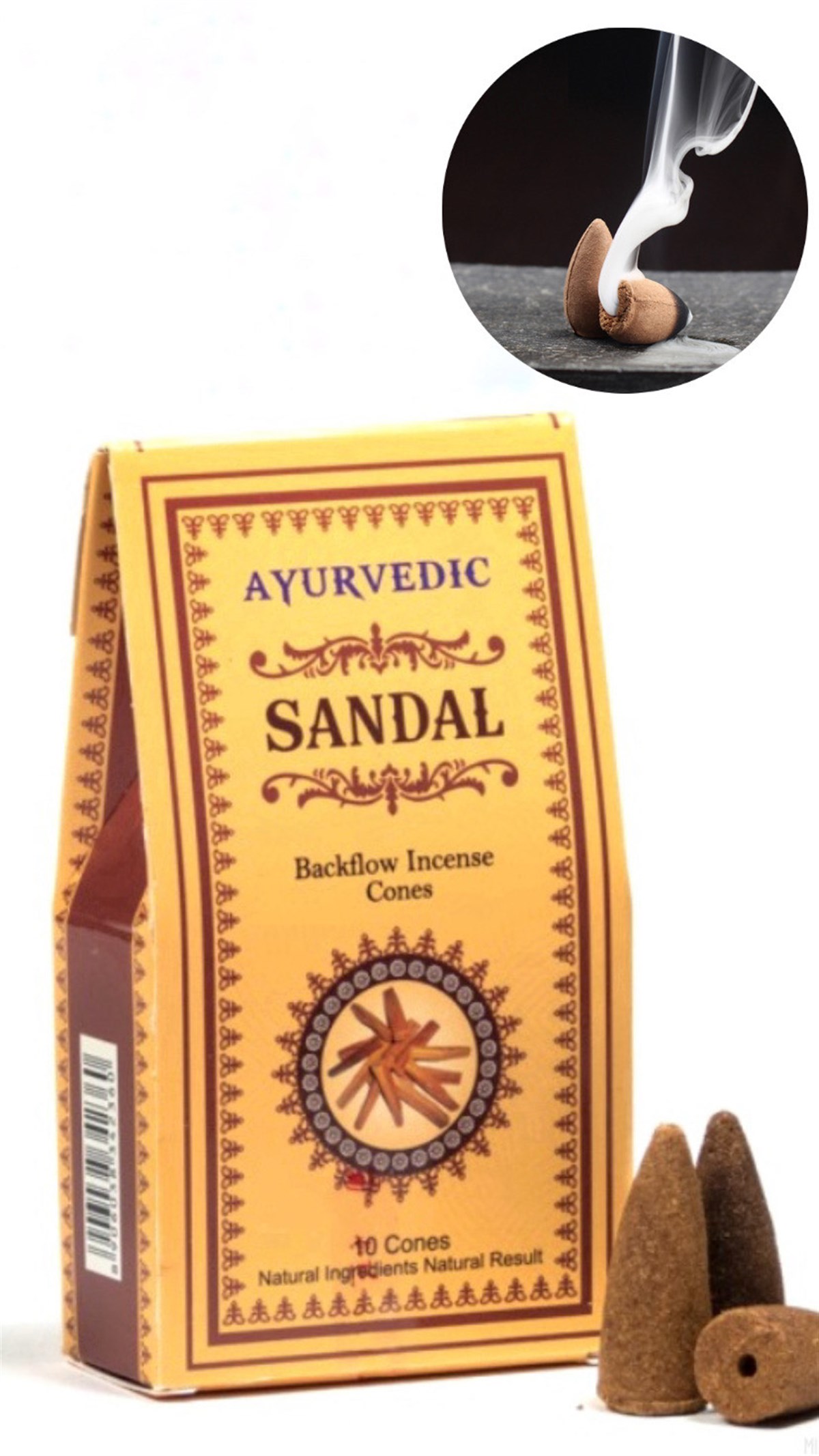 Ayurvedic Sandalağacı Geri Akış (Backflow) Tütsü