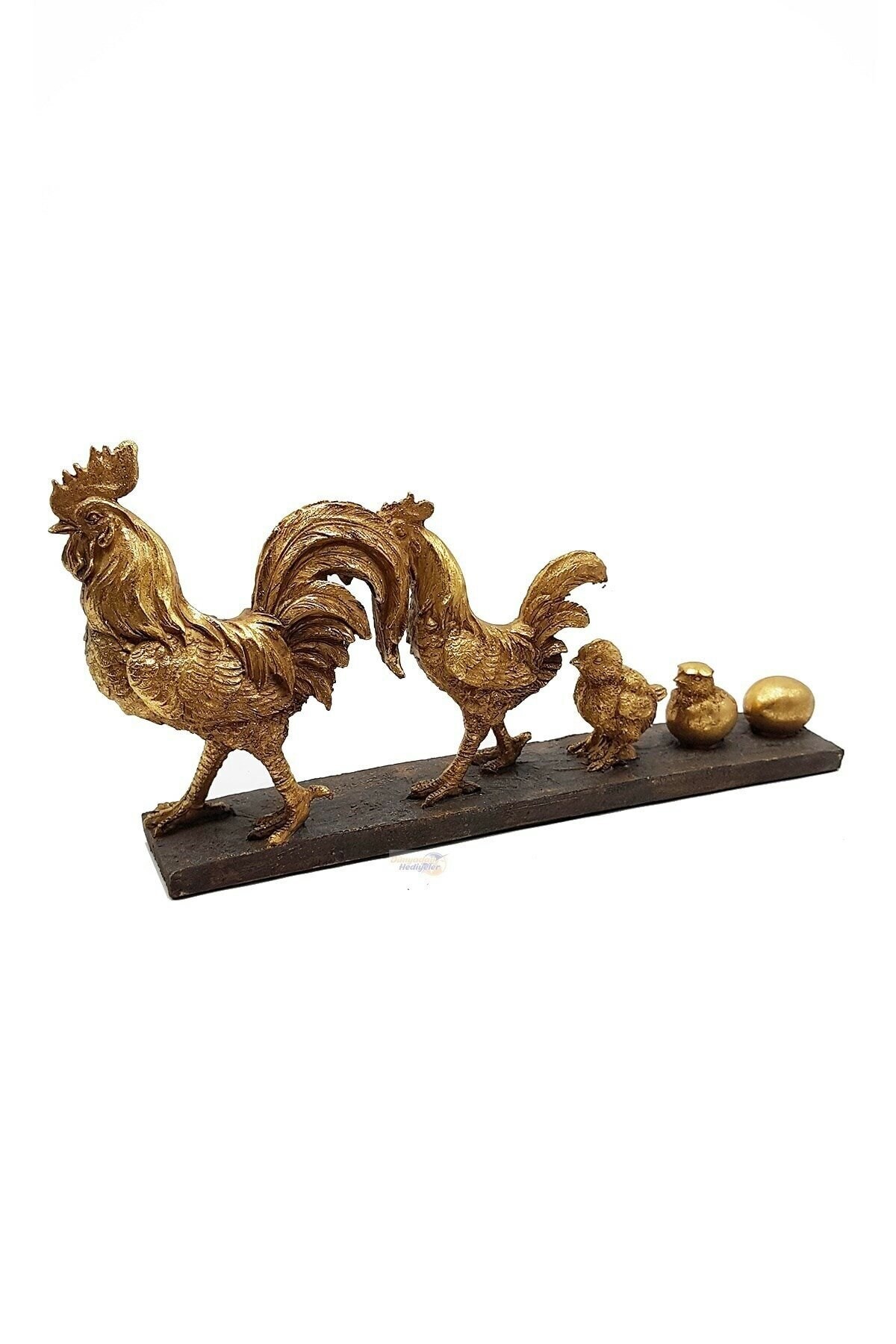 Dekoratif Horozun Evrimi Temalı Polyester Biblo (32 cm) - Miamantra