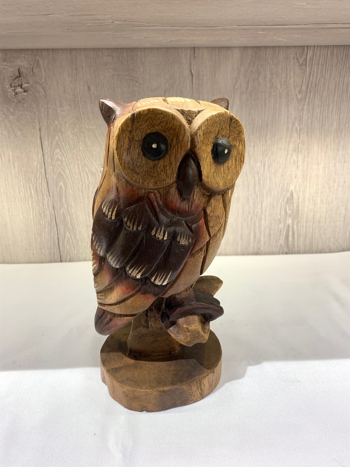 El Yapımı Ahşap Baykuş (20 cm) Model 2