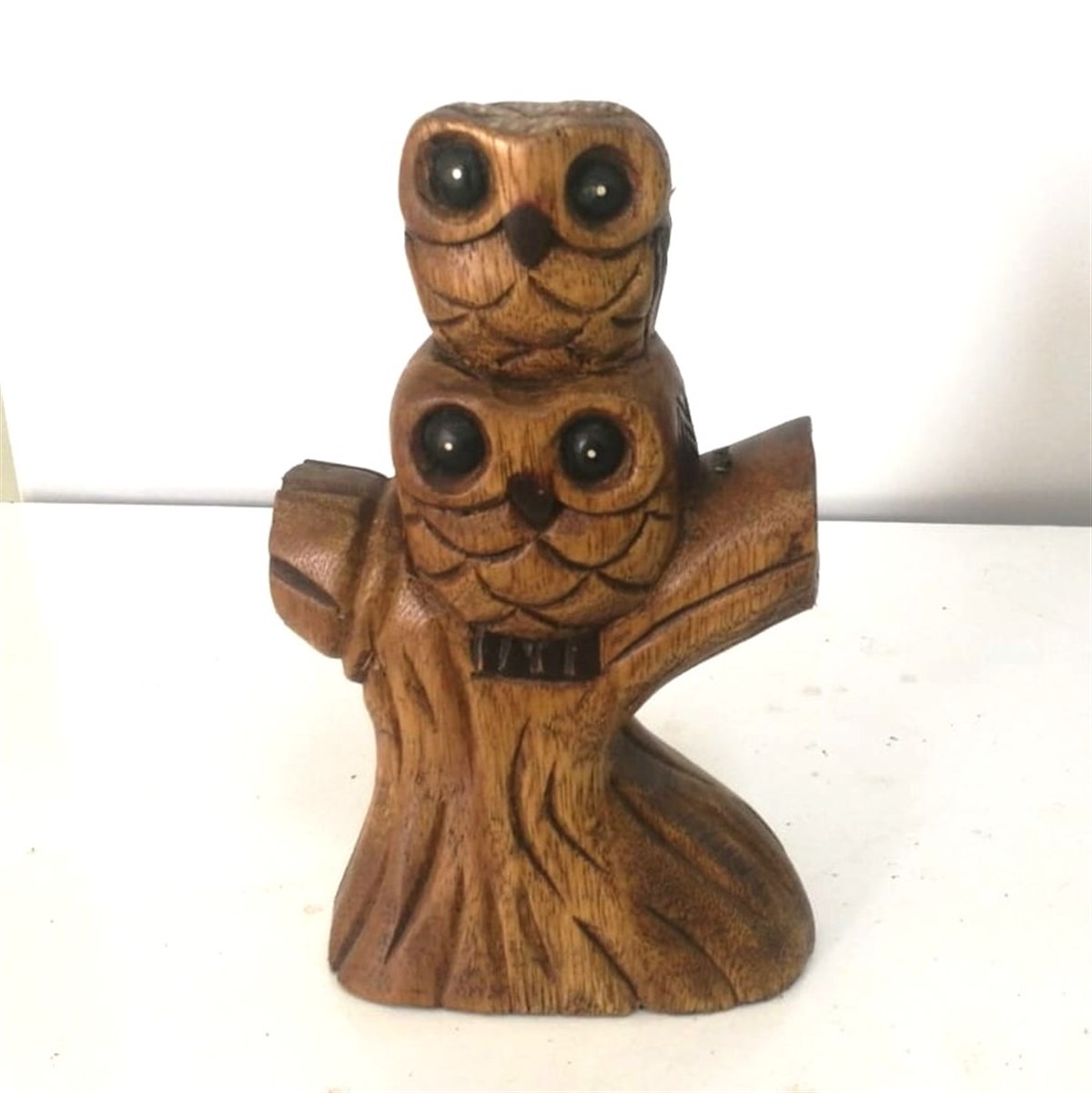 El Yapımı Ahşap İkili Baykuş (Model 2)