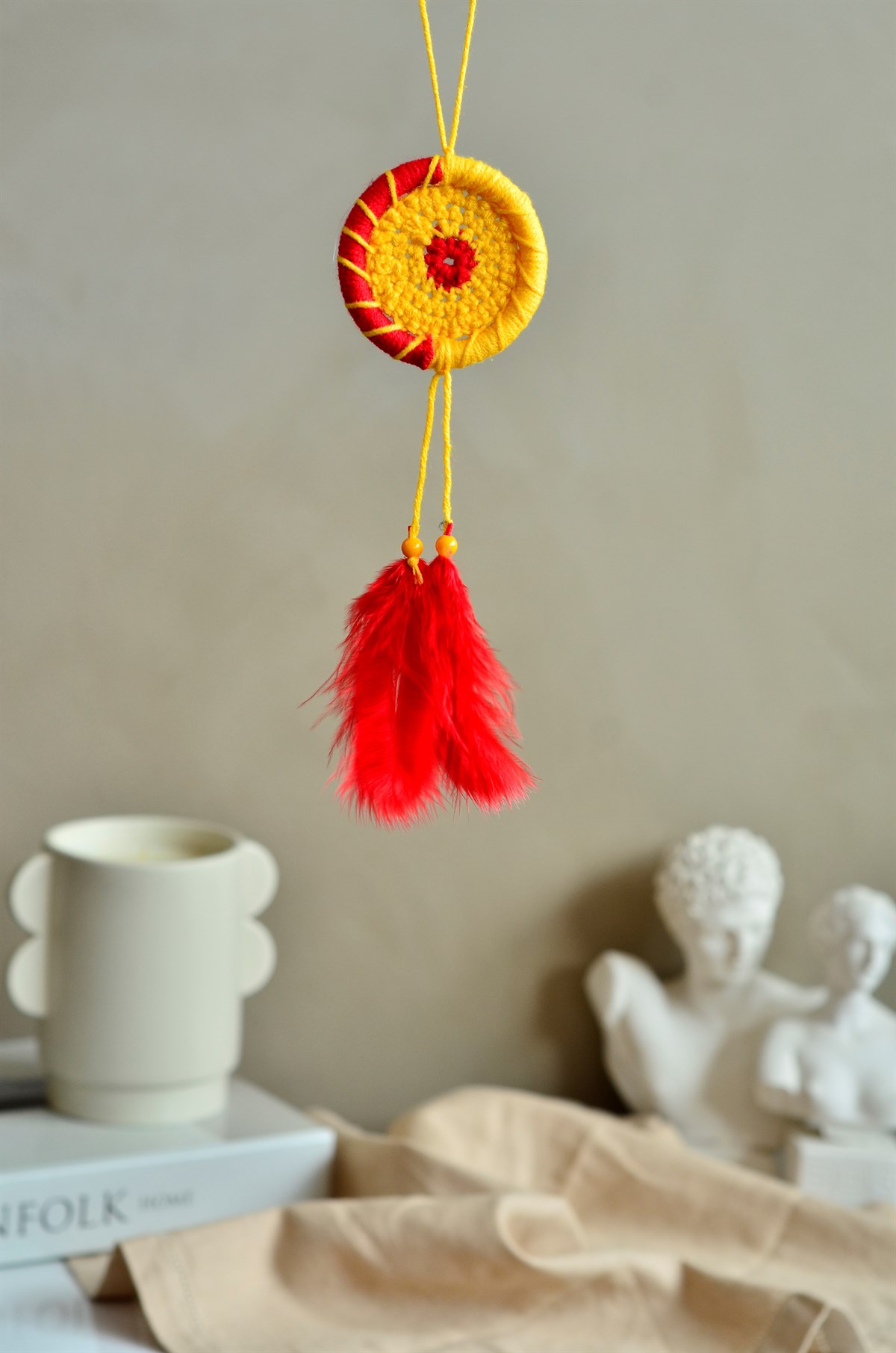 Galatasaray- 4 Büyükler Serisi Araba Süsü Rüya Kapanı /Düş Kapanı (Model 2) - 6 cm çap - Miamantra