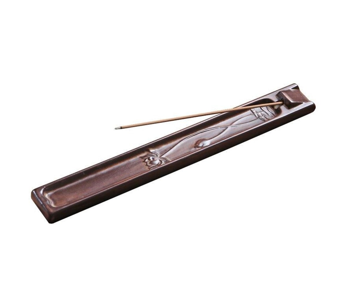 Mat Seramik Çubuk Tütsülük (Desenli) (24 cm)