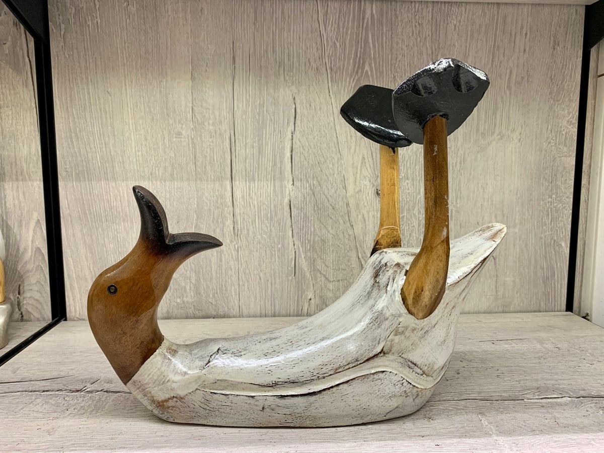 Ördek Ahşap Şaraplık / Şişe Standı (30 cm)