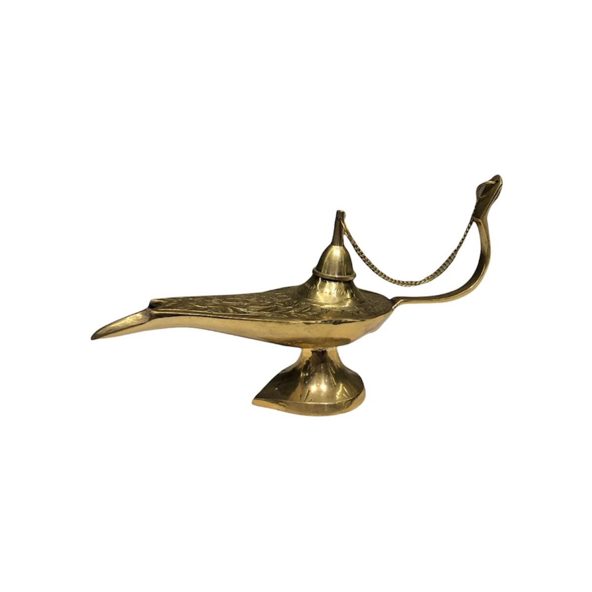 Pirinç Alaaddin Lambası 19 cm  - Miamantra