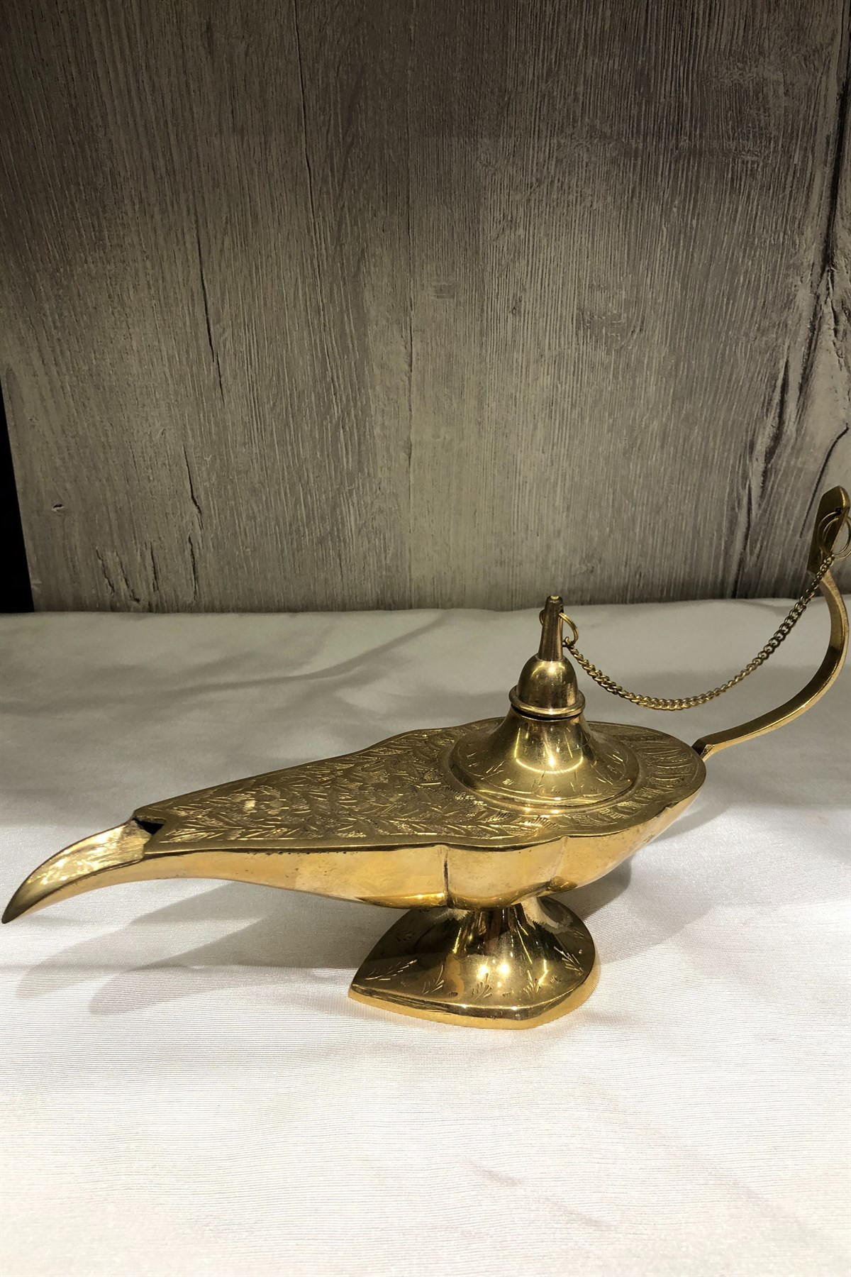 Pirinç Alaaddin Lambası 22,5 cm  - Miamantra