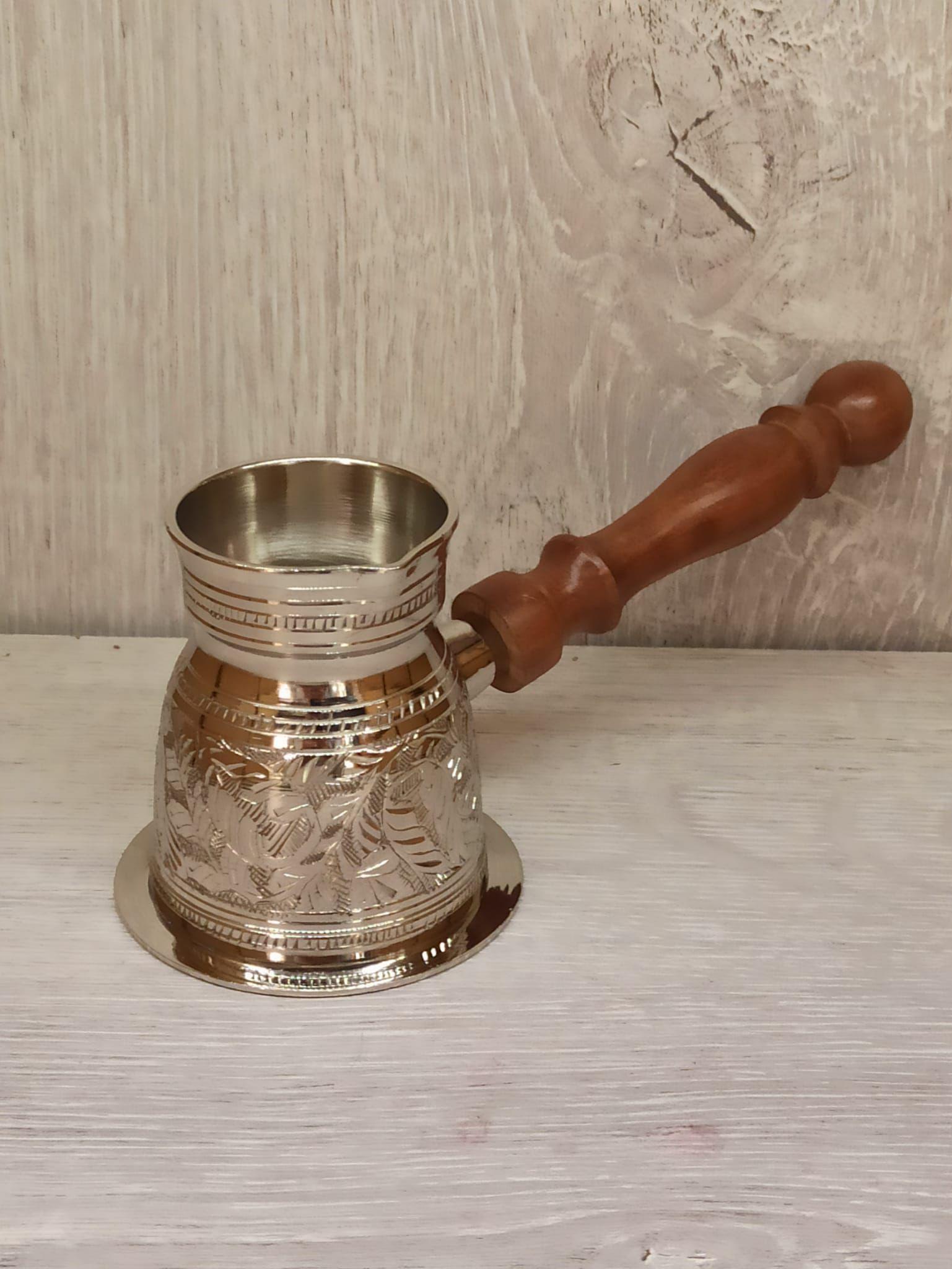 Pirİnç Cezve Ağzı Dar 3.25 İnç Gümüş - Miamantra