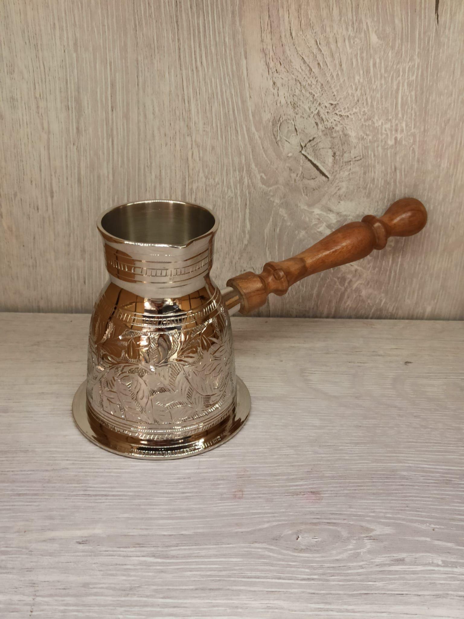 Pirİnç Cezve Ağzı Dar 4.75 İnç Gümüş - Miamantra