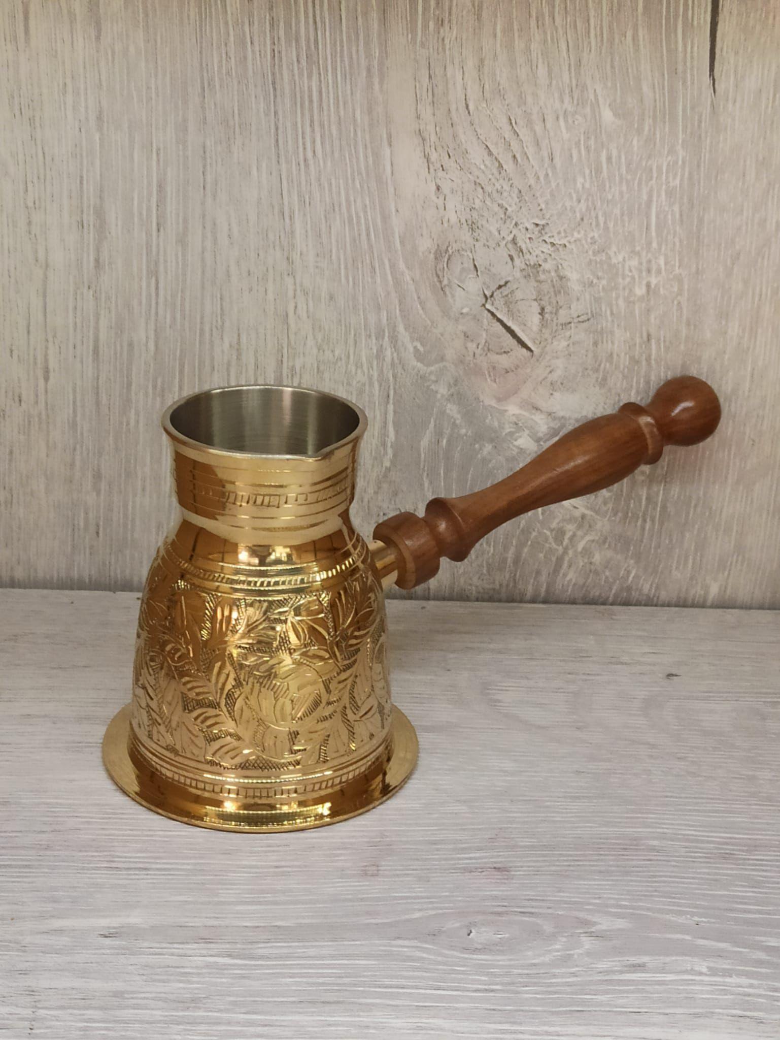 Pirİnç Cezve Ağzı Dar 4.75 İnç Sarı - Miamantra