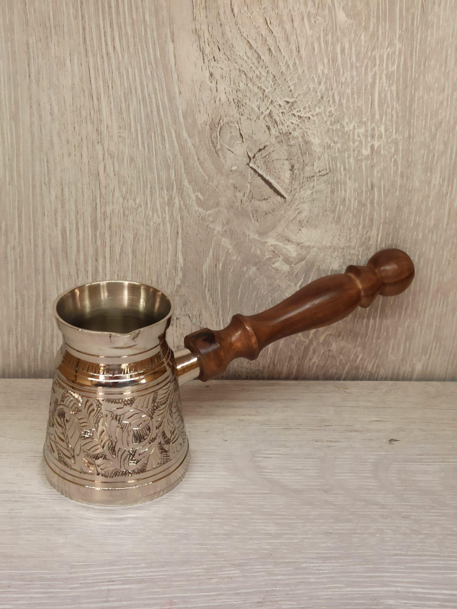 Pirİnç Cezve Ağzı Geniş 3.25 İnç Gümüş - Miamantra