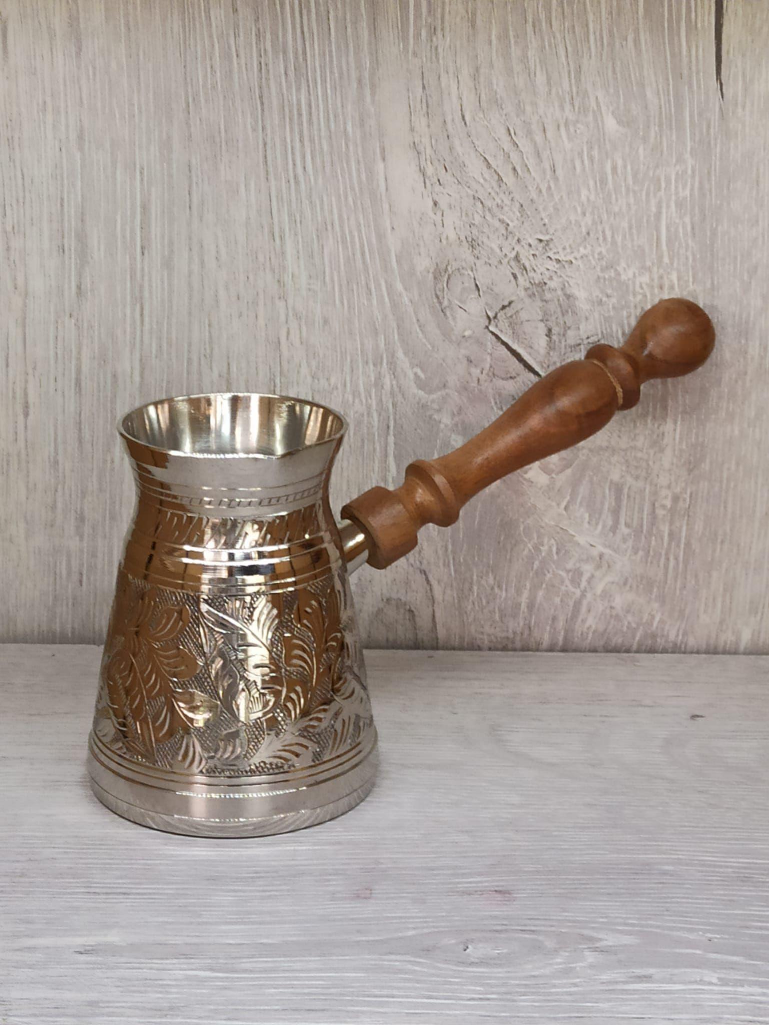 Pirİnç Cezve Ağzı Geniş 4.75 İnç Gümüş - Miamantra