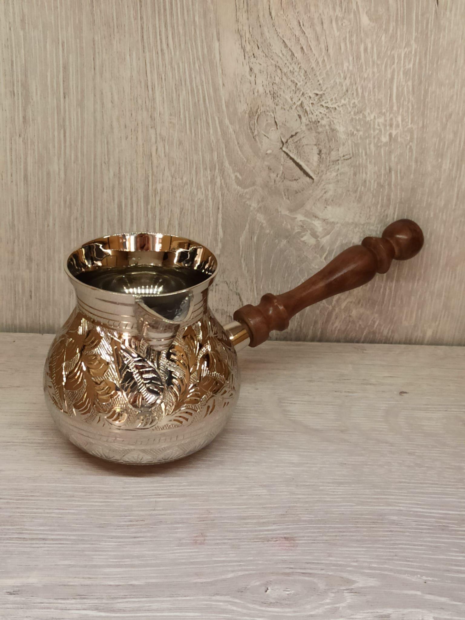 Pirİnç Cezve Tombul 4 İnç Gümüş - Miamantra