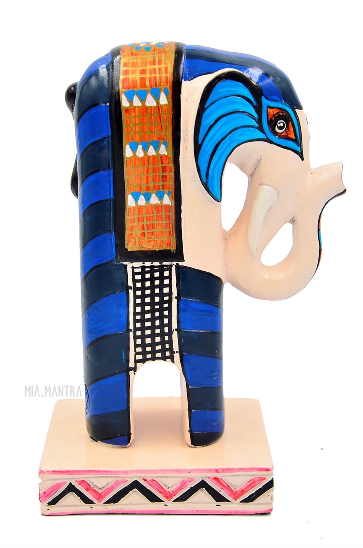 Reçine Elde Boyama Renkli Fil Heykelciği (15 cm) - Miamantra