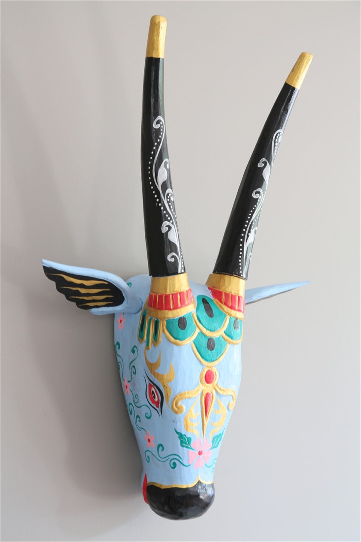 Renkli Boğa Kafası Dekor (Büyük Boy - 62 cm)