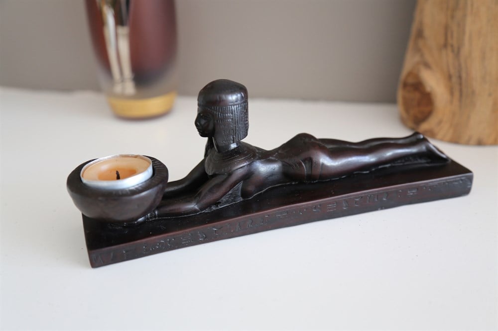 Sfenks Reçine Mumluk (24 cm)