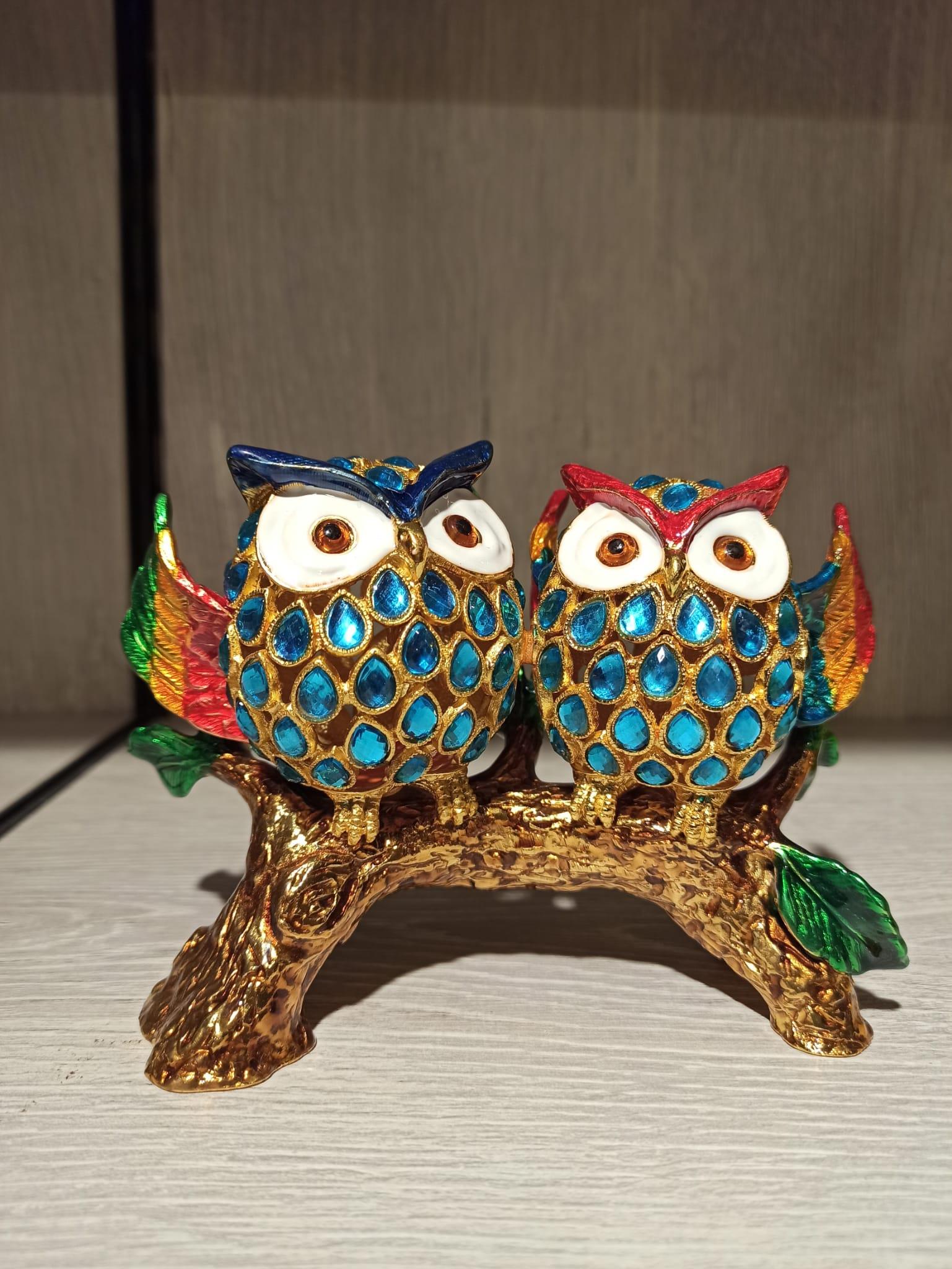 Swarovski Taşlı Baykuş Mücevherlik / Dekoratif Biblo - Miamantra