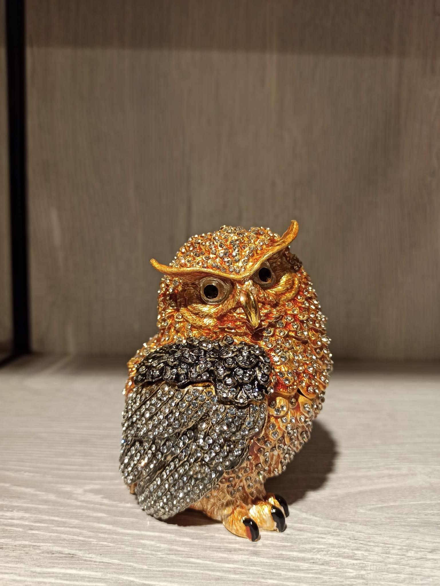 Swarovski Taşlı Baykuş Mücevherlik / Dekoratif Biblo - Miamantra