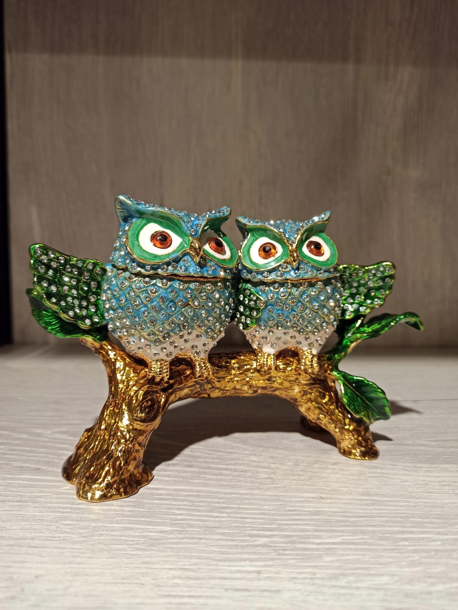 Swarovski Taşlı Baykuş Mücevherlik / Dekoratif Biblo - Miamantra