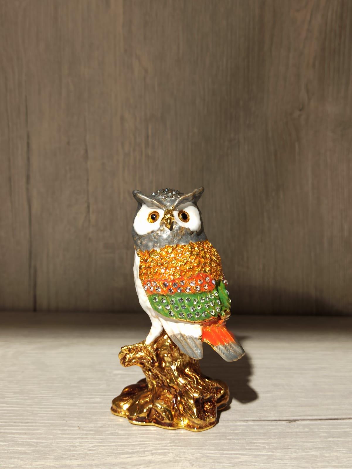 Swarovski Taşlı Baykuş Mücevherlik / Dekoratif Biblo - Miamantra