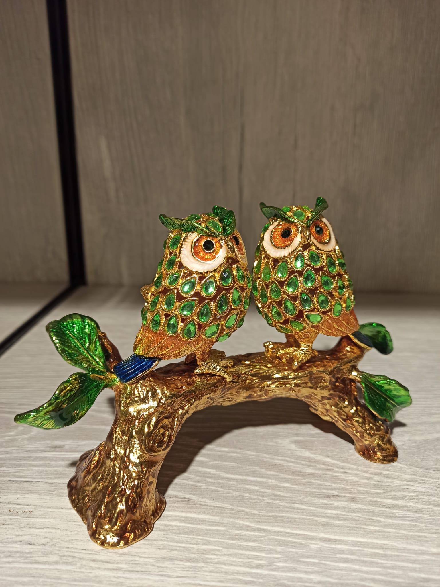 Swarovski Taşlı Baykuş Mücevherlik / Dekoratif Biblo - Miamantra