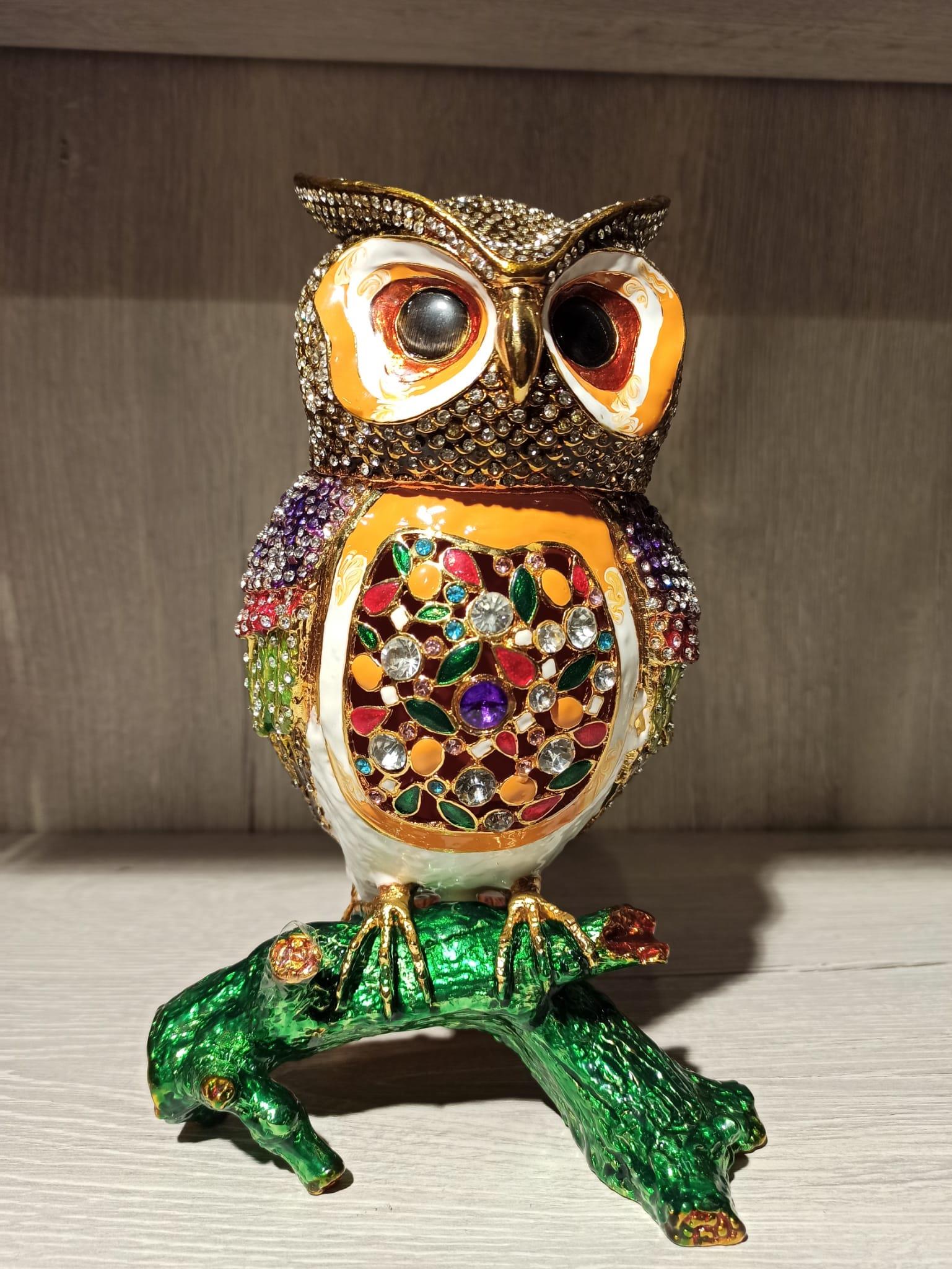 Swarovski Taşlı Baykuş Mücevherlik / Dekoratif Biblo - Miamantra