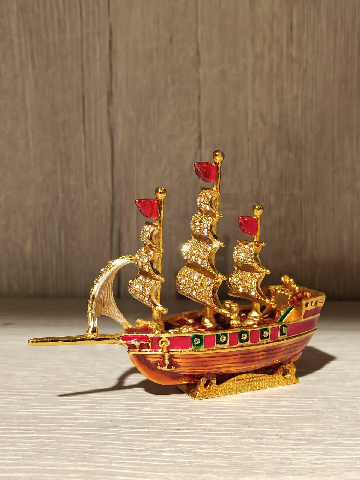 Swarovski Taşlı Gemi Mücevherlik / Dekoratif Biblo - Miamantra