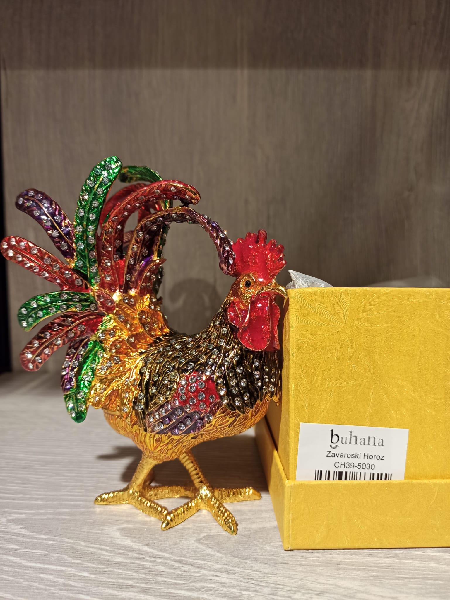 Swarovski Taşlı Horoz Mücevherlik / Dekoratif Biblo - Miamantra